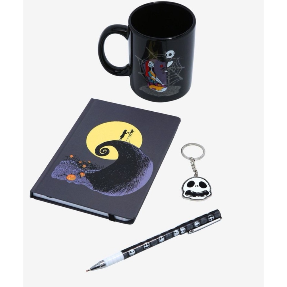 Disney The Nightmare Before Christmas Jack & Sally Stationary & Mug Set